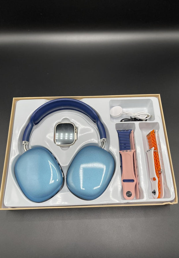 Blue Wireless Headphone with Long-Lasting Battery & Comfortable Design