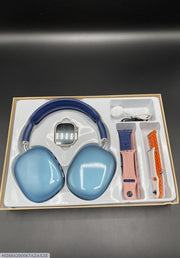 Blue Wireless Headphone with Long-Lasting Battery & Comfortable Design