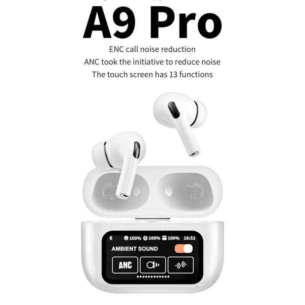 A9 Pro Airpods Anc/enc Touch Screen Wireless Earbuds | A9 Airpods Pro | Best Quality Airpods