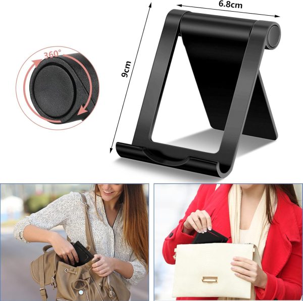 Portable Mobile Phone Holder Multi-angle Universal Mobile Phone Stand 360° Rotateable Phone Holder, Foldable Smartphone Stand (random Color)