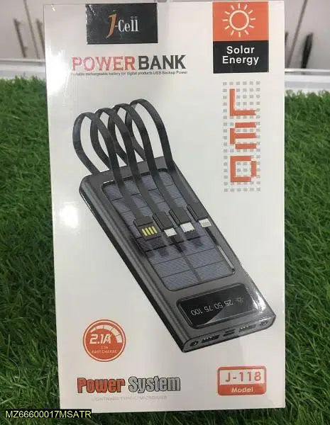 Solar Power Bank | 10000 Mah Power Bank | Solar Portable Charger | Fast Charging Power Bank