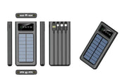 Solar Power Bank | 10000 Mah Power Bank | Solar Portable Charger | Fast Charging Power Bank